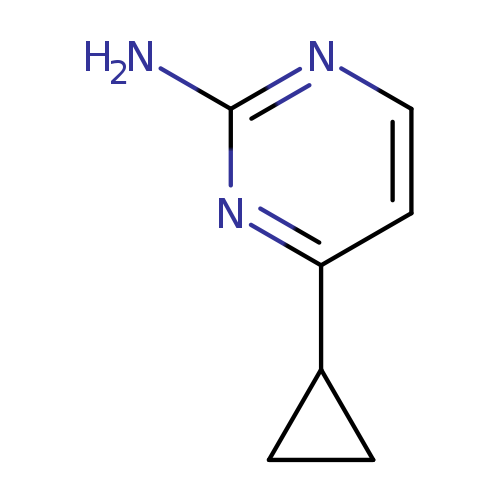 Nc1nccc(n1)C1CC1