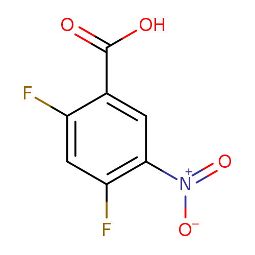 [O-][N+](=O)c1cc(C(=O)O)c(cc1F)F