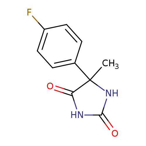 O=C1NC(=O)NC1(C)c1ccc(cc1)F