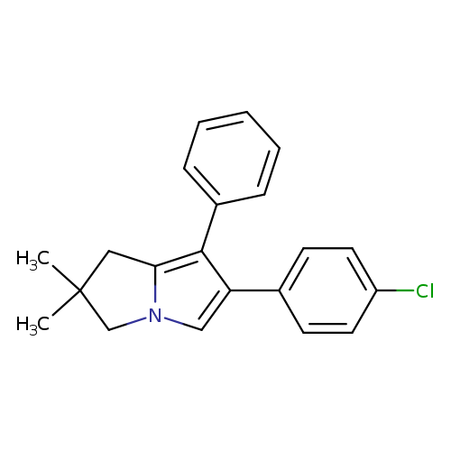 Clc1ccc(cc1)c1cn2c(c1c1ccccc1)CC(C2)(C)C