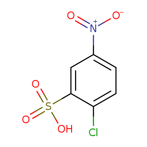 [O-][N+](=O)c1ccc(c(c1)S(=O)(=O)O)Cl