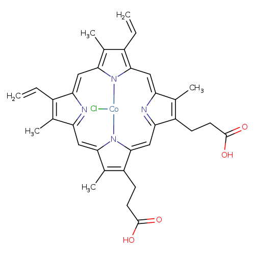 C=CC1=C(C)C2=N/C/1=Cc1c(C)c(c3n1[Co](n1/c(=C2)/c(C)c(/c/1=C/C1=N/C(=C3)/C(=C1CCC(=O)O)C)CCC(=O)O)Cl)C=C