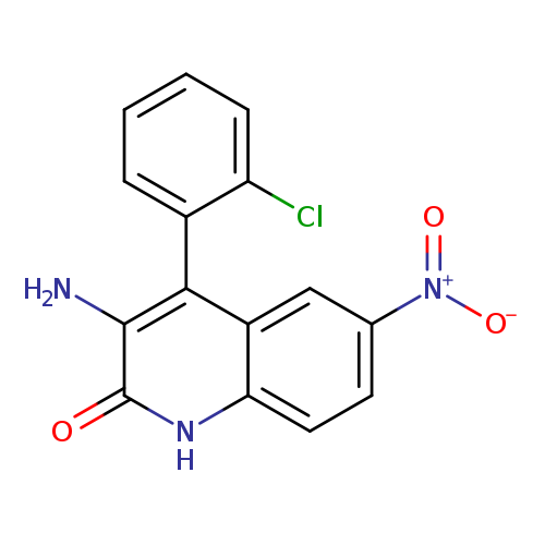 Clc1ccccc1c1c(N)c(=O)[nH]c2c1cc(cc2)[N+](=O)[O-]