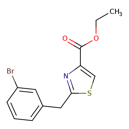 CCOC(=O)c1csc(n1)Cc1cccc(c1)Br