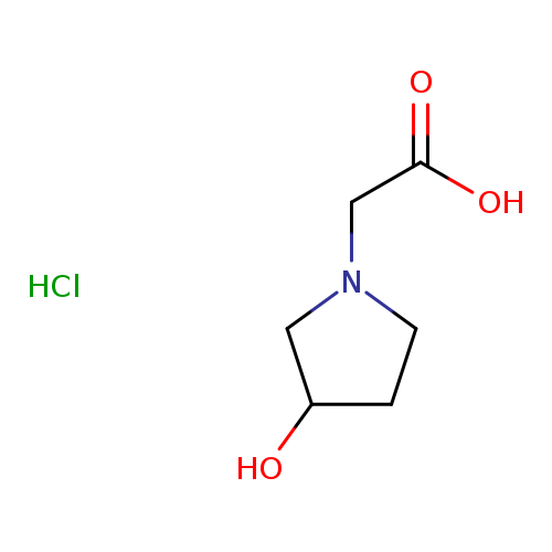 OC1CCN(C1)CC(=O)O.Cl