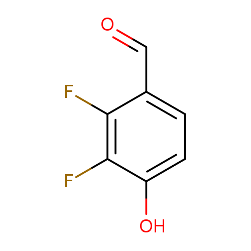 O=Cc1ccc(c(c1F)F)O