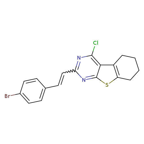 Brc1ccc(cc1)C=Cc1nc(Cl)c2c(n1)sc1c2CCCC1