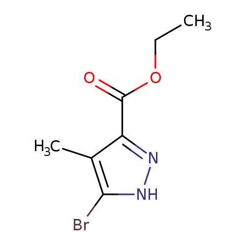 Cc1c(n[nH]c1Br)C(=O)OCC