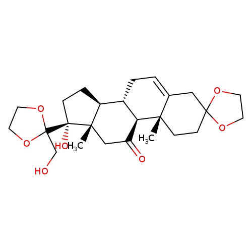 OCC1(OCCO1)[C@@]1(O)CC[C@@H]2[C@]1(C)CC(=O)[C@H]1[C@H]2CC=C2[C@]1(C)CCC1(C2)OCCO1