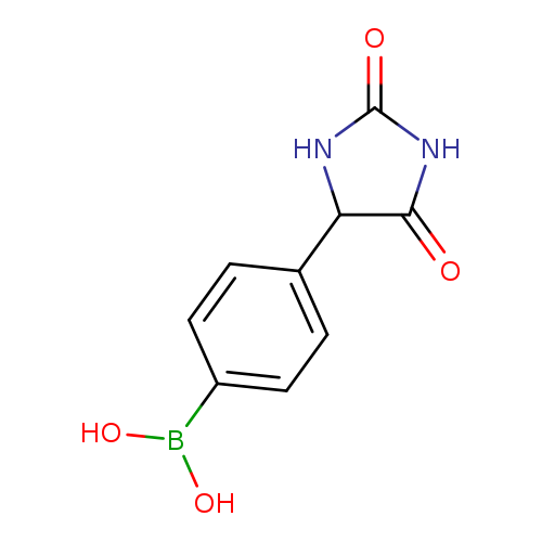 OB(c1ccc(cc1)C1NC(=O)NC1=O)O
