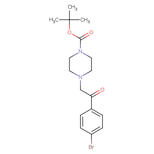 O=C(c1ccc(cc1)Br)CN1CCN(CC1)C(=O)OC(C)(C)C