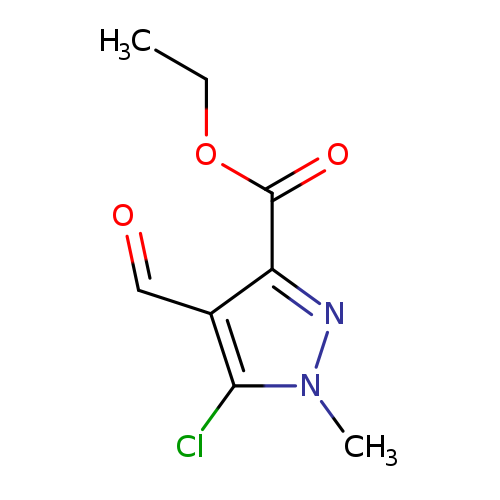 CCOC(=O)c1nn(c(c1C=O)Cl)C