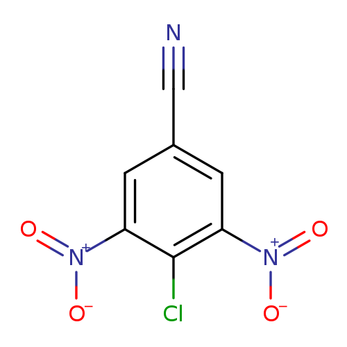 N#Cc1cc([N+](=O)[O-])c(c(c1)[N+](=O)[O-])Cl