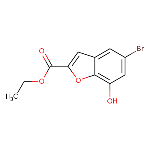 CCOC(=O)c1cc2c(o1)c(O)cc(c2)Br