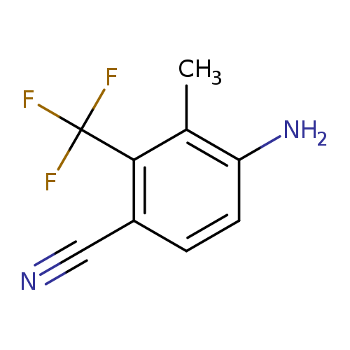 N#Cc1ccc(c(c1C(F)(F)F)C)N
