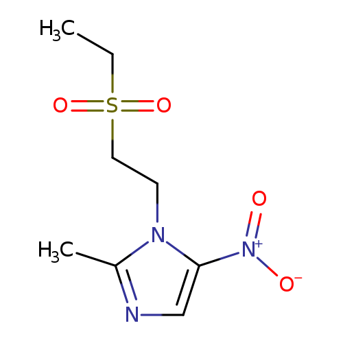 CCS(=O)(=O)CCn1c(C)ncc1[N+](=O)[O-]