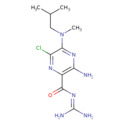 CC(CN(c1nc(N)c(nc1Cl)C(=O)N=C(N)N)C)C