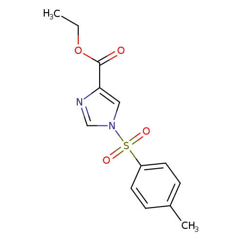 CCOC(=O)c1ncn(c1)S(=O)(=O)c1ccc(cc1)C