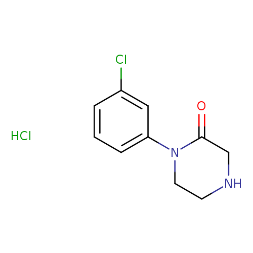 Clc1cccc(c1)N1CCNCC1=O.Cl