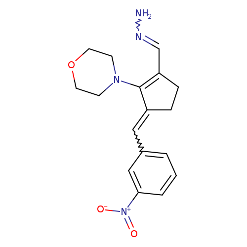 NN=CC1=C(N2CCOCC2)C(=Cc2cccc(c2)[N+](=O)[O-])CC1