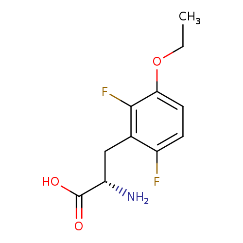 CCOc1ccc(c(c1F)C[C@@H](C(=O)O)N)F