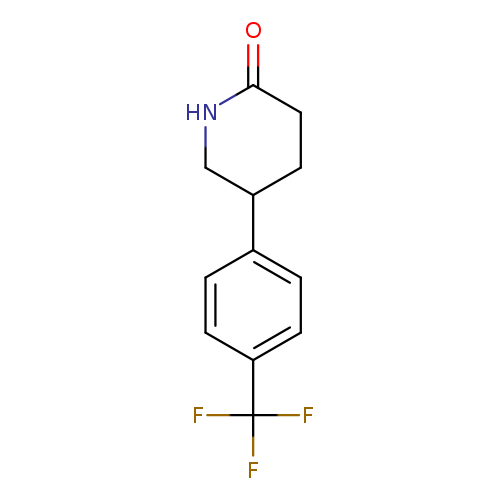 O=C1CCC(CN1)c1ccc(cc1)C(F)(F)F