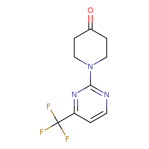 O=C1CCN(CC1)c1nccc(n1)C(F)(F)F
