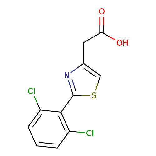 OC(=O)Cc1csc(n1)c1c(Cl)cccc1Cl
