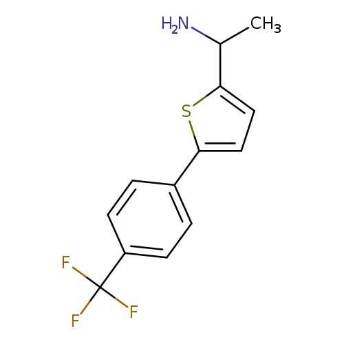 CC(c1ccc(s1)c1ccc(cc1)C(F)(F)F)N