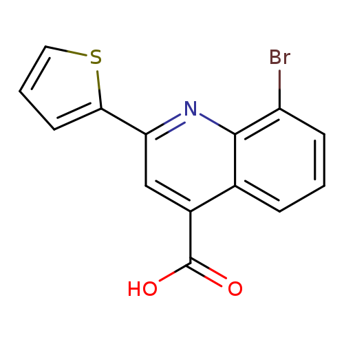 OC(=O)c1cc(nc2c1cccc2Br)c1cccs1