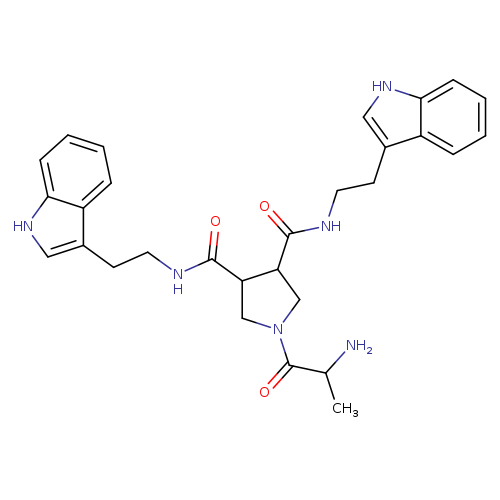 O=C(C1CN(CC1C(=O)NCCc1c[nH]c2c1cccc2)C(=O)C(N)C)NCCc1c[nH]c2c1cccc2