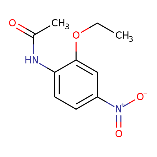 CCOc1cc(ccc1NC(=O)C)[N+](=O)[O-]