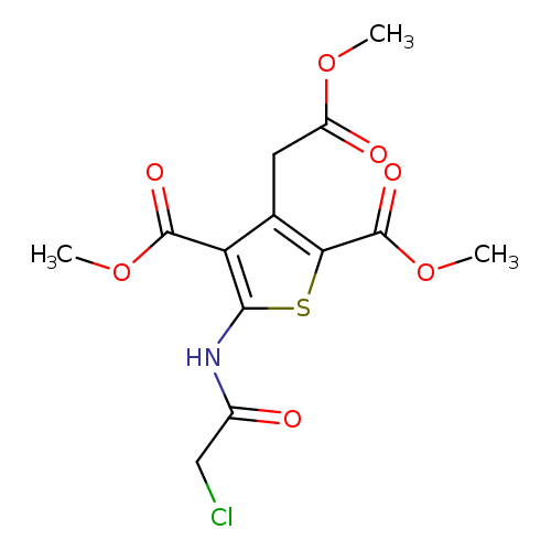 ClCC(=O)Nc1sc(c(c1C(=O)OC)CC(=O)OC)C(=O)OC