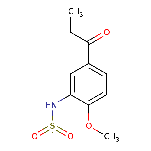 CCC(=O)c1ccc(c(c1)N[S](=O)=O)OC