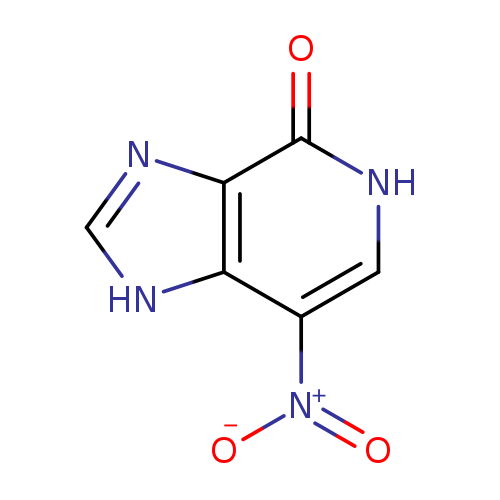 [O-][N+](=O)c1c[nH]c(=O)c2c1[nH]cn2
