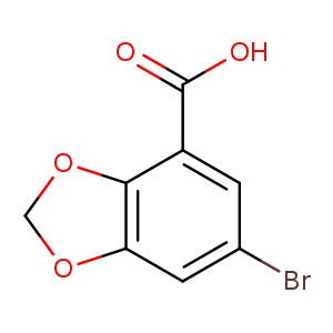Brc1cc2OCOc2c(c1)C(=O)O