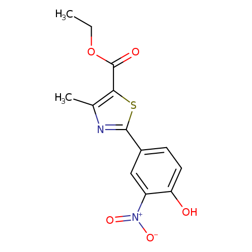 CCOC(=O)c1sc(nc1C)c1ccc(c(c1)[N+](=O)[O-])O