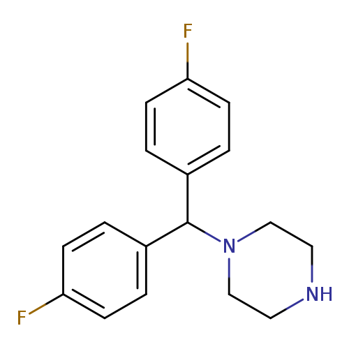 Fc1ccc(cc1)C(c1ccc(cc1)F)N1CCNCC1