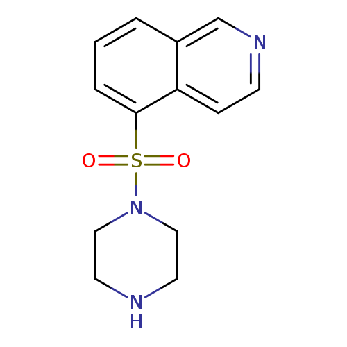 O=S(=O)(c1cccc2c1ccnc2)N1CCNCC1