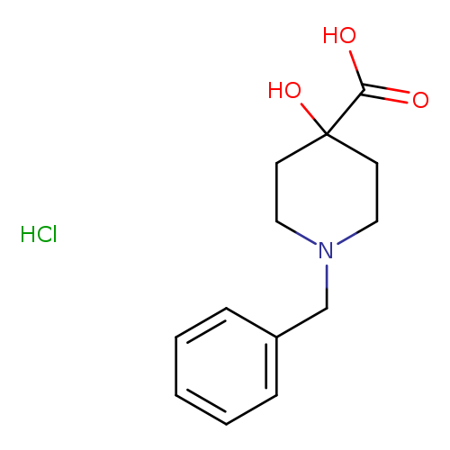 OC(=O)C1(O)CCN(CC1)Cc1ccccc1.Cl