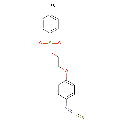 S=C=Nc1ccc(cc1)OCCOS(=O)(=O)c1ccc(cc1)C