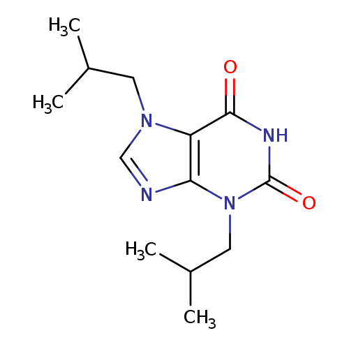 CC(Cn1c(=O)[nH]c(=O)c2c1ncn2CC(C)C)C