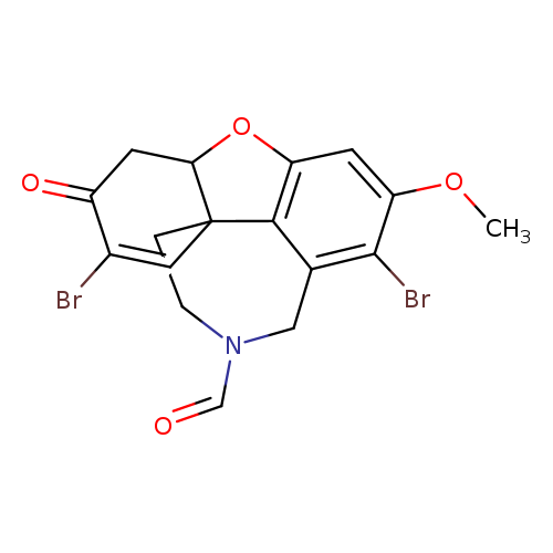 O=CN1CCC23c4c(C1)c(Br)c(OC)cc4OC3CC(=O)C(=C2)Br