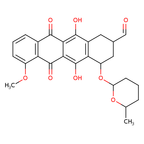 O=CC1CC(OC2CCCC(O2)C)c2c(C1)c(O)c1c(c2O)C(=O)c2c(C1=O)cccc2OC