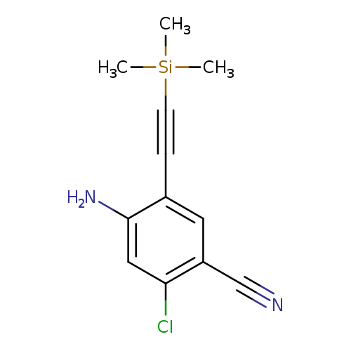 N#Cc1cc(C#C[Si](C)(C)C)c(cc1Cl)N