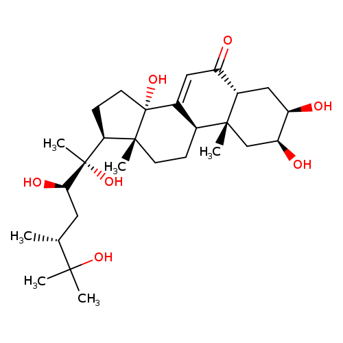 O[C@H]1C[C@@]2(C)[C@@H](C[C@H]1O)C(=O)C=C1[C@@H]2CC[C@]2([C@@]1(O)CC[C@@H]2[C@]([C@@H](C[C@H](C(O)(C)C)C)O)(O)C)C