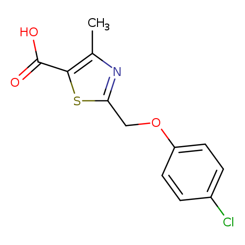 Clc1ccc(cc1)OCc1nc(c(s1)C(=O)O)C