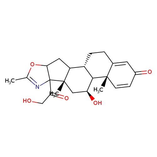 OCC(=O)C12N=C(OC1CC1[C@]2(C)C[C@H](O)C2[C@H]1CCC1=CC(=O)C=C[C@]21C)C