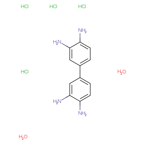 Nc1ccc(cc1N)c1ccc(c(c1)N)N.O.O.Cl.Cl.Cl.Cl