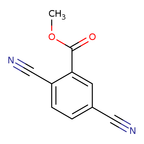 N#Cc1ccc(c(c1)C(=O)OC)C#N